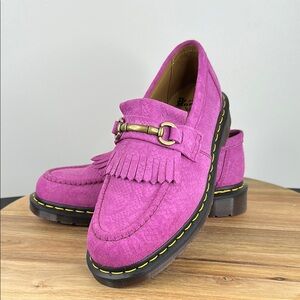 Dr. Martens Pink Suede Loafers